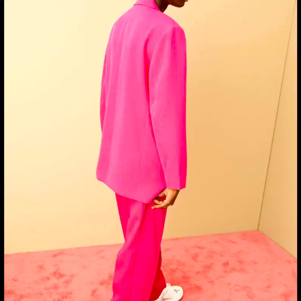 H&M pink suit two piece